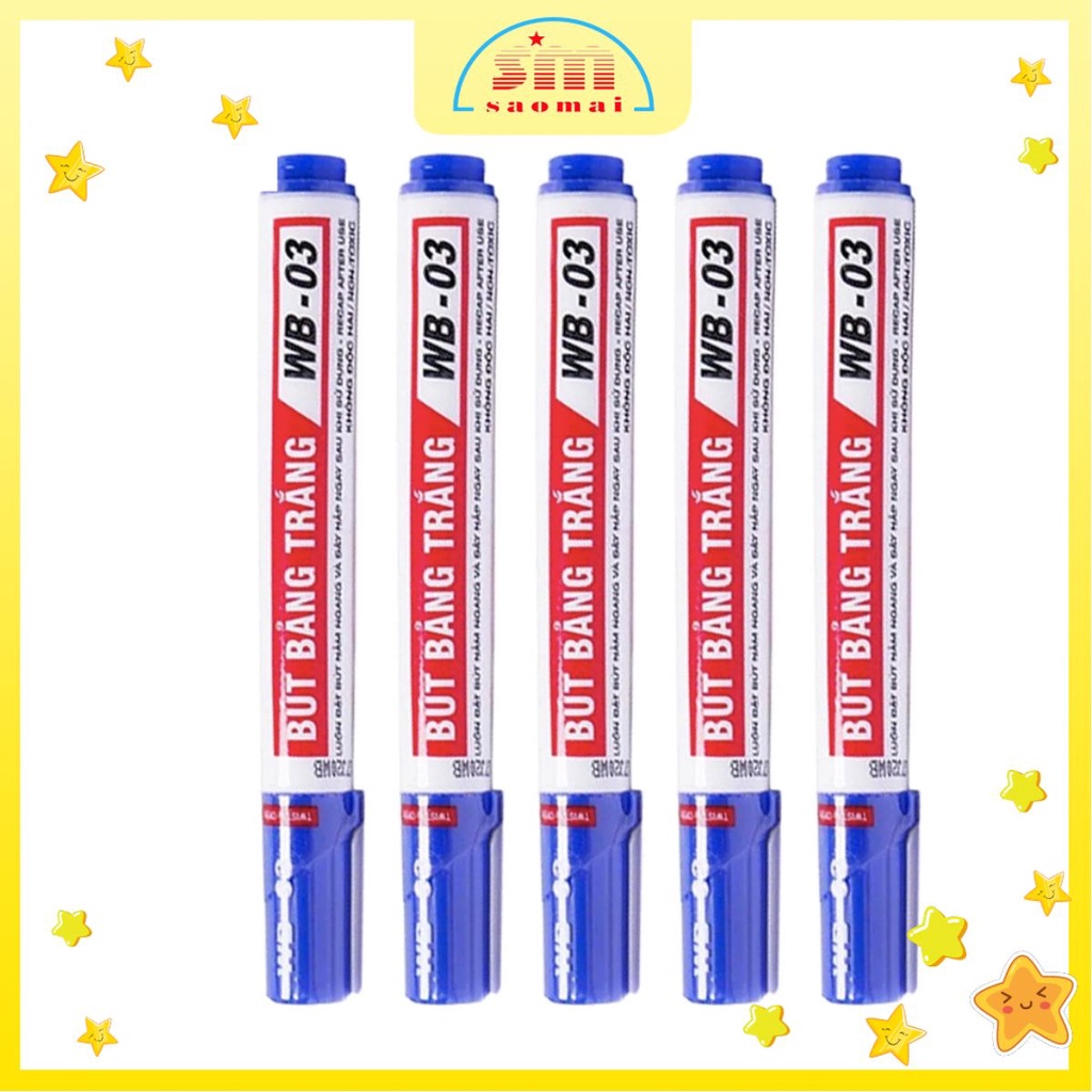 Bút lông viết bảng Thiên Long WB-03 màu xanh, đỏ, đen – Văn phòng phẩm Sao Mai