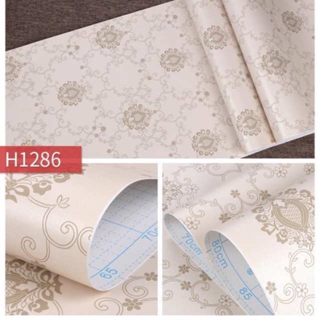 Giấy dán tường sẵn keo hoa văn 3D khổ 45cm*10 mét