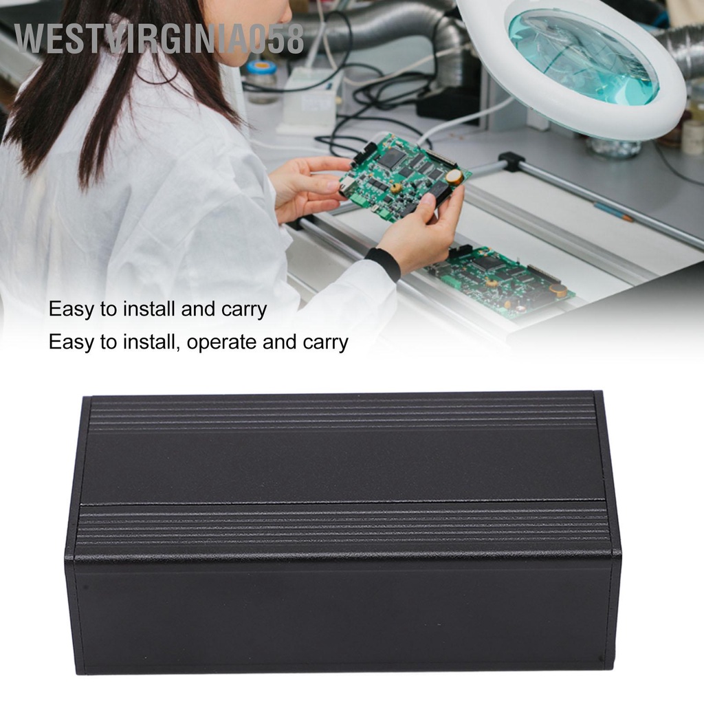Có thể bán buôn Hộp dự án hợp kim nhôm Phun cát Bảng mạch đen 1 25‑1 5mm Vỏ Westvirginia058 Hàng giao ngay