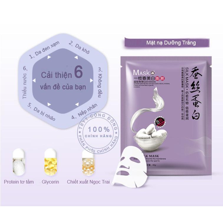 Mặt nạ Tơ Tằm Silk Mask One Spring - Cấp ẩm, dưỡng trắng, kiềm dầu, ngừa mụn, chống lão hóa