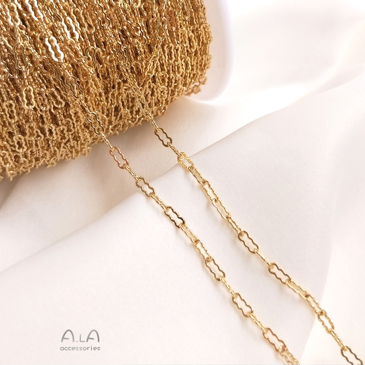 Dây Xích Bằng Đồng Mạ Vàng 14K Dài 1.0m Dùng Làm Trang Sức diy