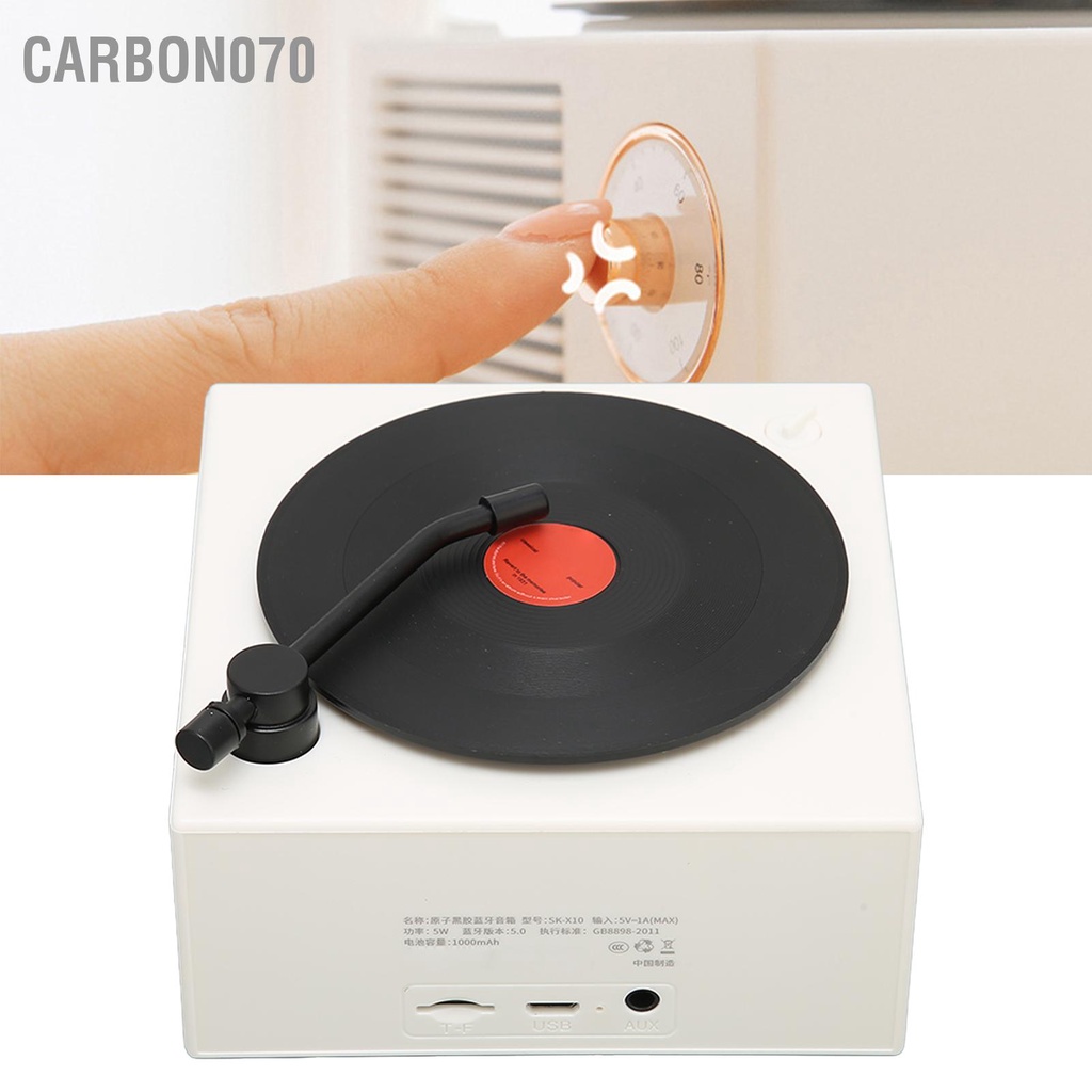 [Hàng Sẵn] Loa Bluetooth Mini X10 Vinyl Loa Bluetooth Đĩa Than Xoay Vintage Cổ Điển Trang Trí Phòng Khách Bàn Làm Việc【Carbon070】