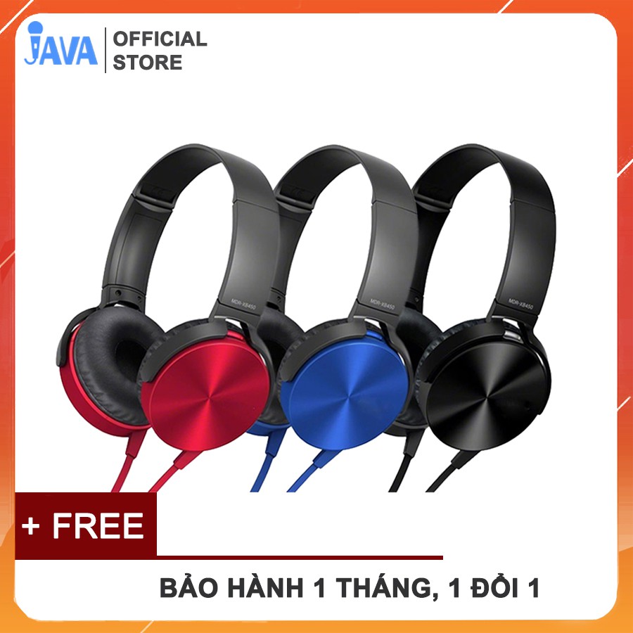 chụp tai headphone XB450ap-Dùng cho máy tính-Điện thoại- Extra bass - Chống ồn - JAVA shop