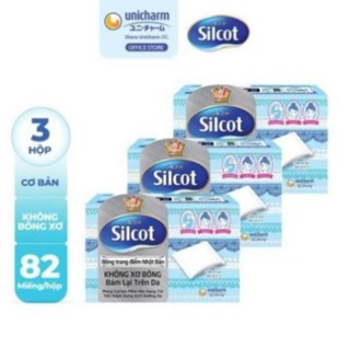 Bộ 3 hộp Bông trang điểm Silcot 82 miếng/hộp