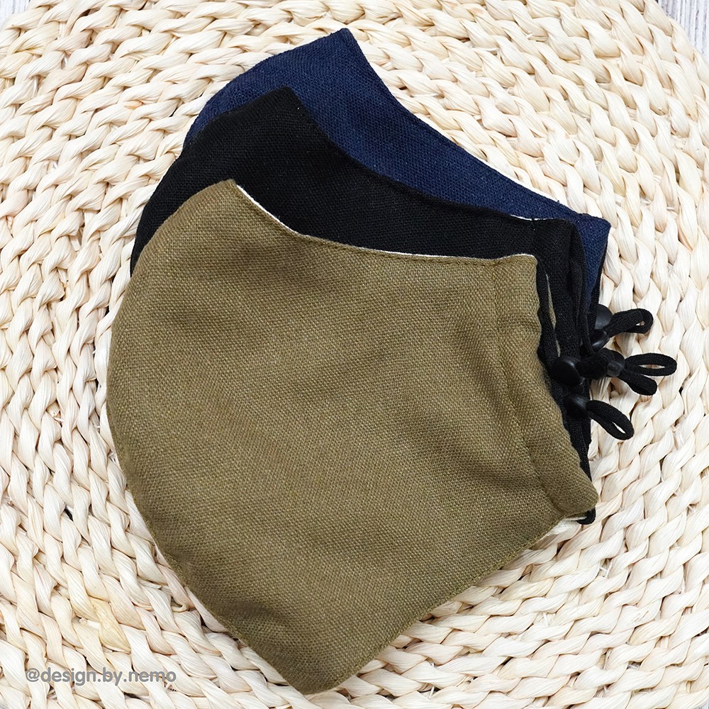 KHẨU TRANG LINEN 3 LỚP NEMO HANDMADE, CHỐNG NẮNG, CHỐNG BỤI, HỢP THỜI TRANG - Mã KTLN3MN | BigBuy360 - bigbuy360.vn