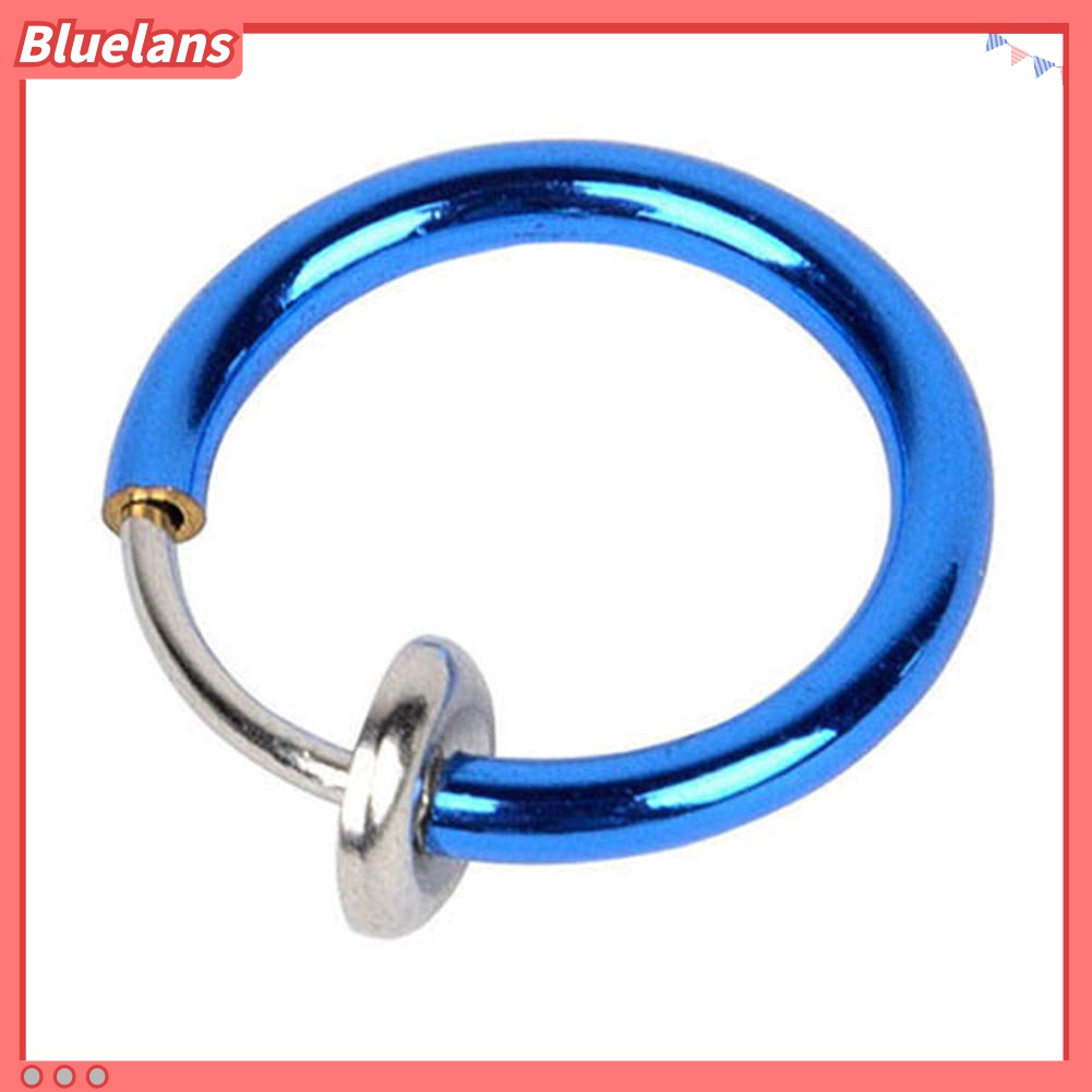 Set 2 Khuyên Mũi Giả Kẹp Lò Xo Không Xỏ Lỗ 48h Thời Trang Unisex