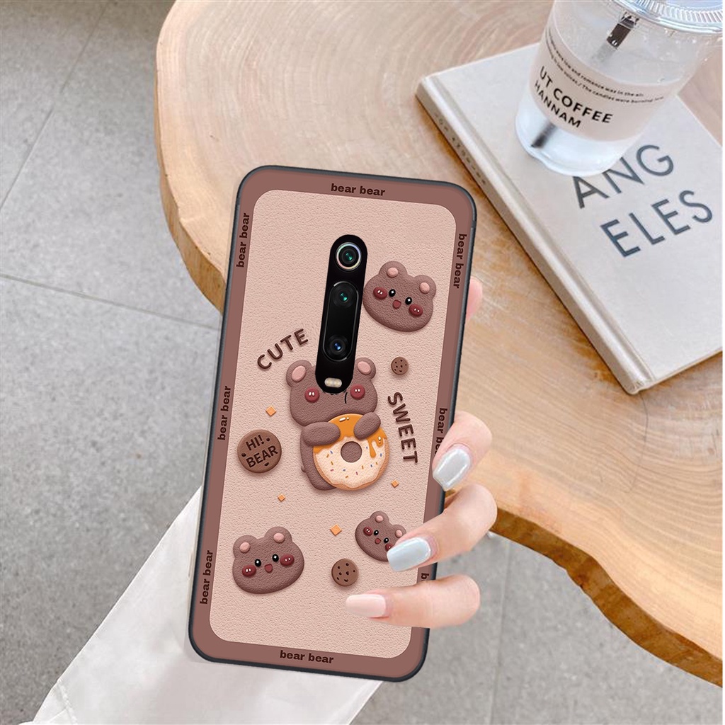 Ốp lưng Xiaomi REDMI K20 / K20 PRO / MI 9T/ MI 9T PRO in hình Gấu nâu - hồng, Gấu Be@rick  cực CUTE, DỄ THƯƠNG