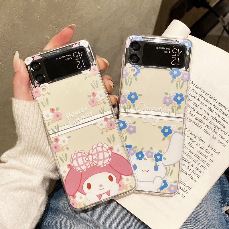 Ốp Điện Thoại Silicon Trong Suốt Chống Sốc Họa Tiết Hoạt Hình My Melody Cho Samsung Galaxy Z Flip Fold 4 3 2 1