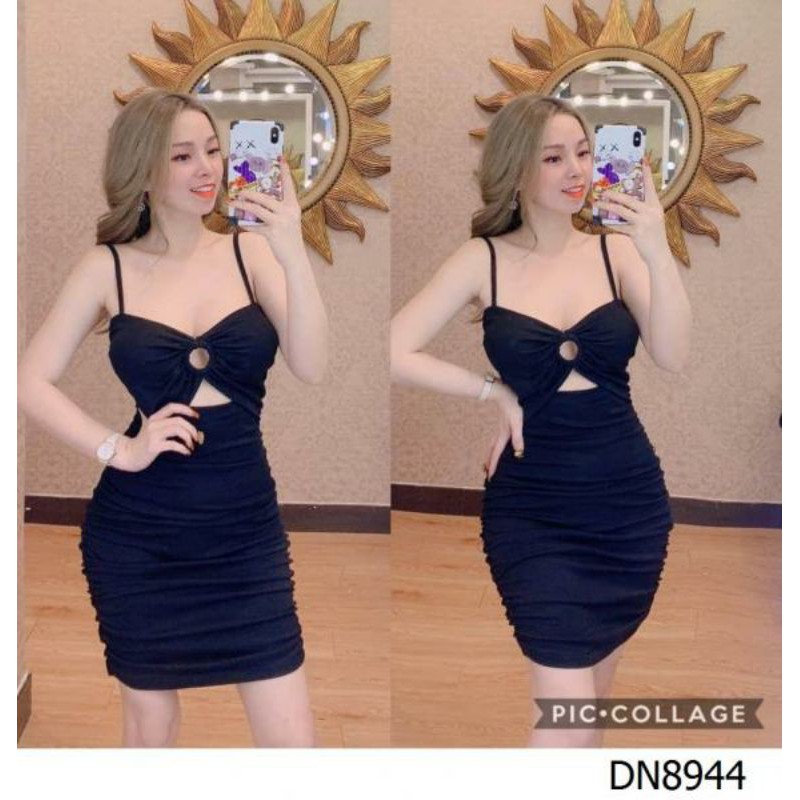 Đầm rút nhúng cúp hở ngực sexy