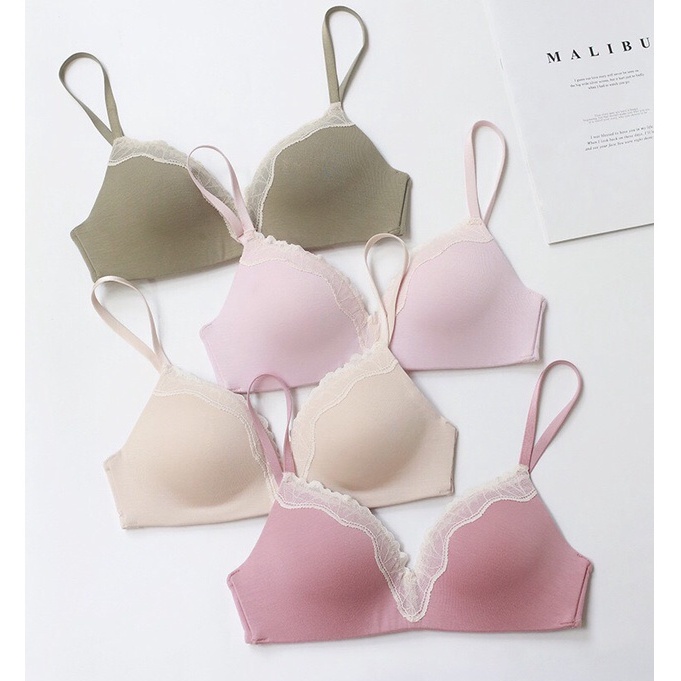 BỘ ÁO LÓT COTTON KHÔNG GỌNG MÚT MỎNG NÂNG NGỰC V1256 | BigBuy360 - bigbuy360.vn