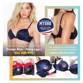 32B/B70 - Áo lót nâng ngực màu xanh dương Ensign Blue dòng Sexy Illusion - Victoria's Secret USA