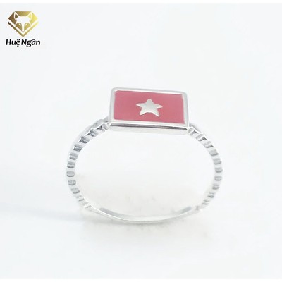 Nhẫn bạc Ý 925 Huệ Ngân - Quốc kỳ VIỆT NAM