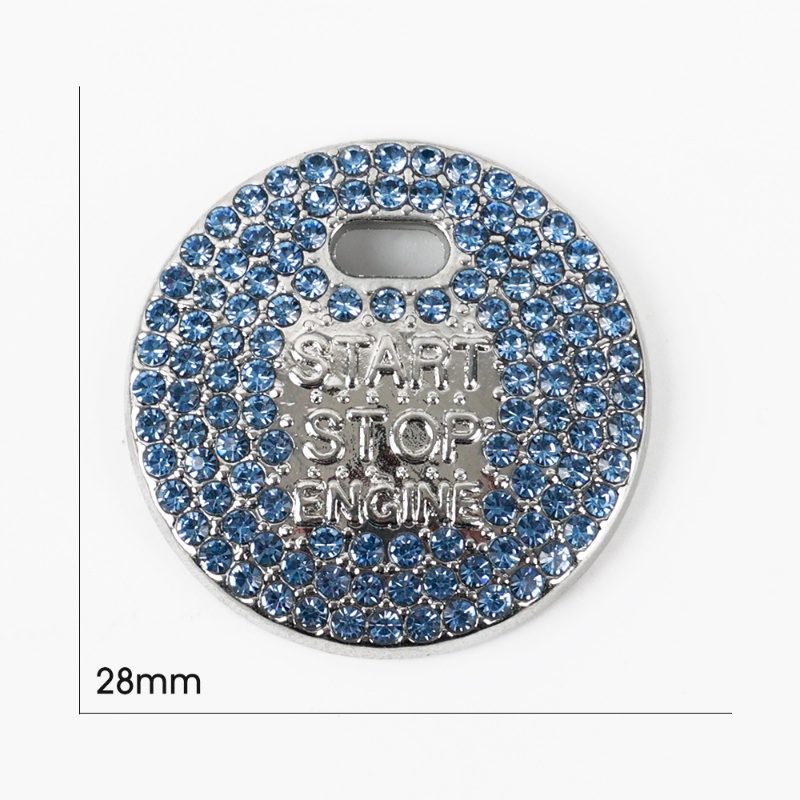 Vòng Dán Trang Trí Nút Khởi Động Xe Hơi Một Nút Họa Tiết Đính Đá Lấp Lánh Sáng Tạo