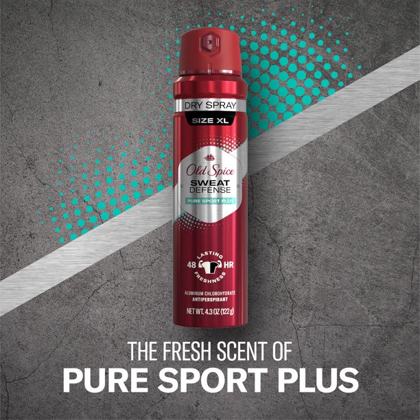 [Chuẩn AUTH] Xịt Giữ Khô Khử Mùi Old Spice Sweat Defense Pure Sport Plus Dry Spray 122Gr