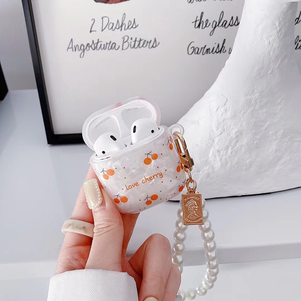 Vỏ bảo vệ hộp sạc tai nghe Airpods 1/2 Pro bằng TPU mềm họa tiết trái tim lớn dễ thương