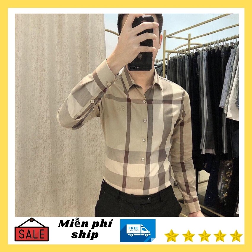 Áo sơ mi nam dài tay kẻ sọc,chất vải lụa,thoáng mát,taka 47 tcs | BigBuy360 - bigbuy360.vn
