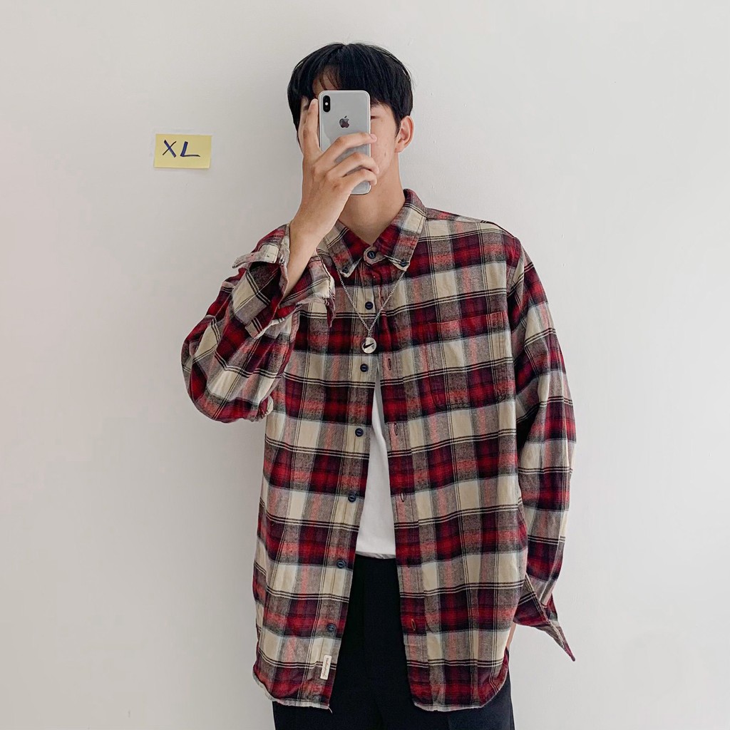 GIẢM SỐC ÁO KHOÁC SƠ MI FLANNEL 69K ÁO [ SIZE XL ] CARO CHỐNG NẮNG DÀI TAY HÀNG 2HAND TUYỂN CHỌN | BigBuy360 - bigbuy360.vn