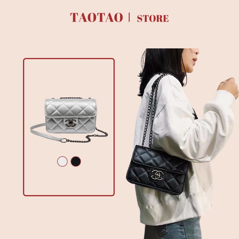 Túi đeo chéo nữ dây xích trần trám túi hộp vuông cao cấp đi chơi đi làm
