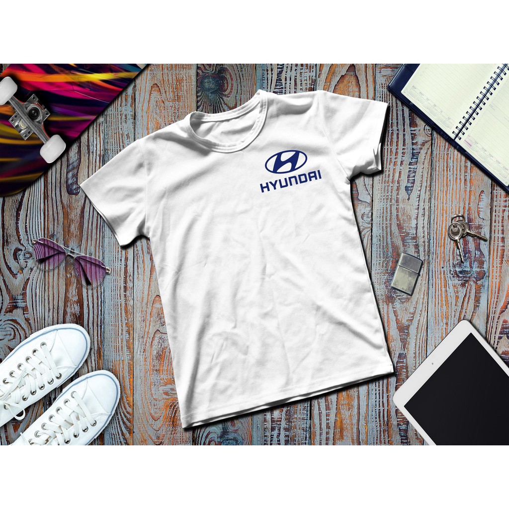 Áo thun nam in hình logo hyundai