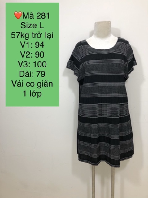 [DSN281284] Đầm suông 2hand Nhật