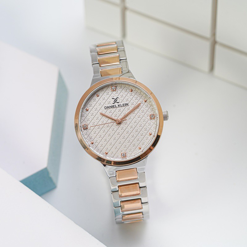 Đồng hồ Nữ Daniel Klein Premium Ladies Silver Gold DK.1.12529.3
