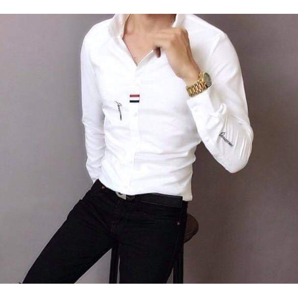 Áo Sơ Mi Nam Cao Cấp Đen Trơn Phong Cách Công Sở Lịch Lãm | BigBuy360 - bigbuy360.vn