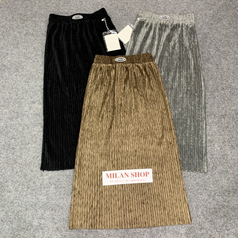 Chân váy nhung dài chất mới | BigBuy360 - bigbuy360.vn