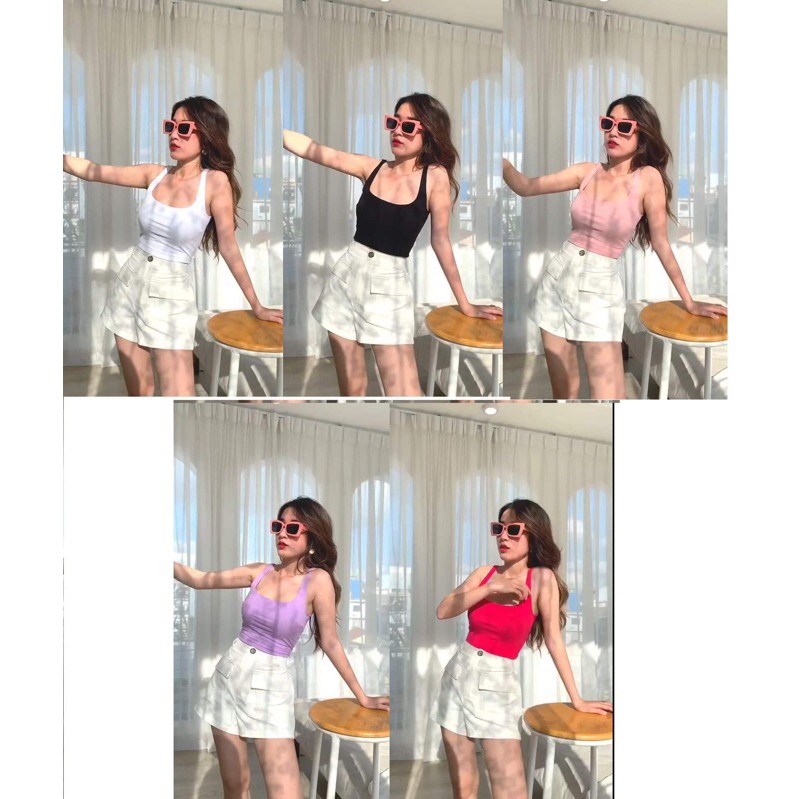 Áo crotop ba lỗ trơn | BigBuy360 - bigbuy360.vn