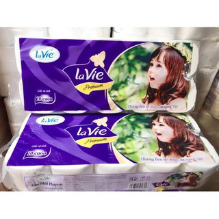 LỐC 10 CUỘN GIẤY VỆ SINH LAVIE 3 LỚP(MẪU MỚI VILLA)