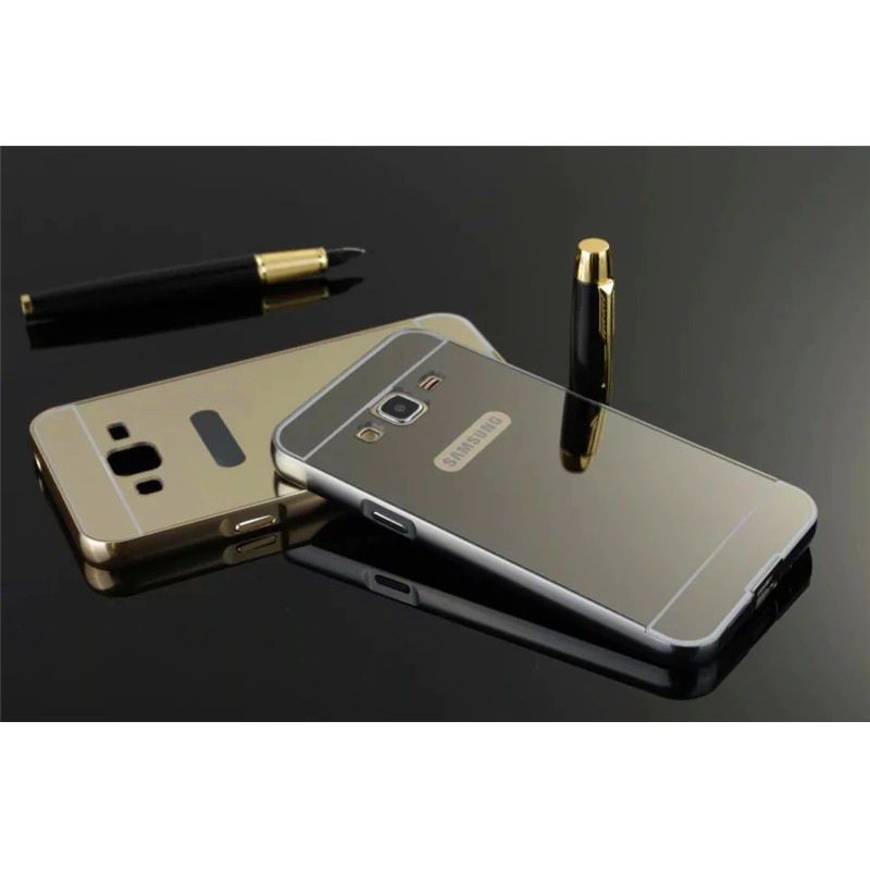 Ốp lưng Samsung Galaxy J2, J3, J3 2016 tráng gương viền kim loại