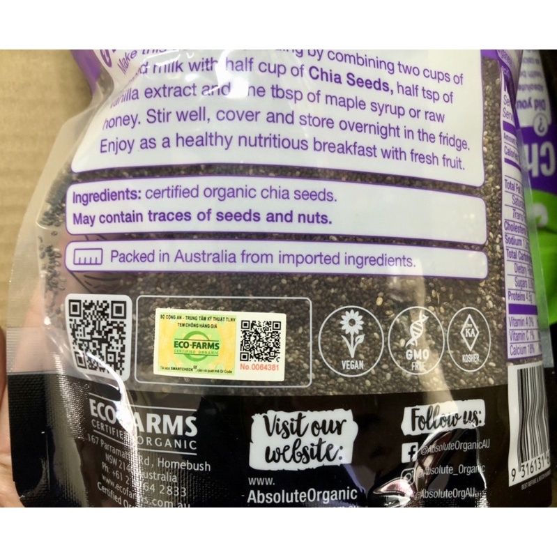 Hạt Chia của Úc chính hãng 1kg