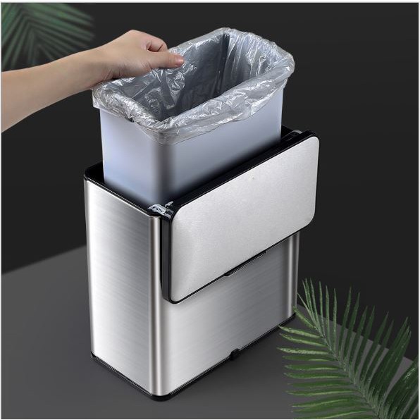 Thùng rác inox cao cấp treo tủ bếp  G45