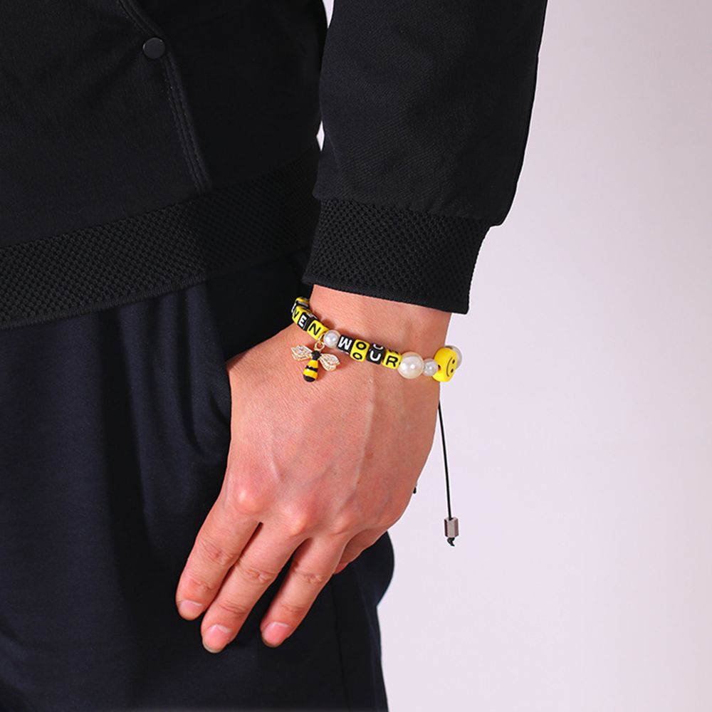 LOMBARD Vòng tay Vòng cổ thiết kế hình hoa cúc mặt cười phong cách hip hop Hàn Quốc cá tính thời trang cho nam và nữ