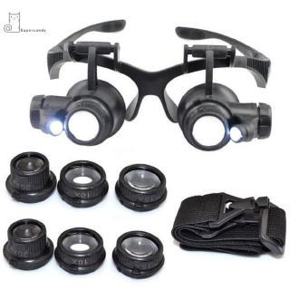 Kính Lúp Đeo Mắt 8x Có Đèn Led