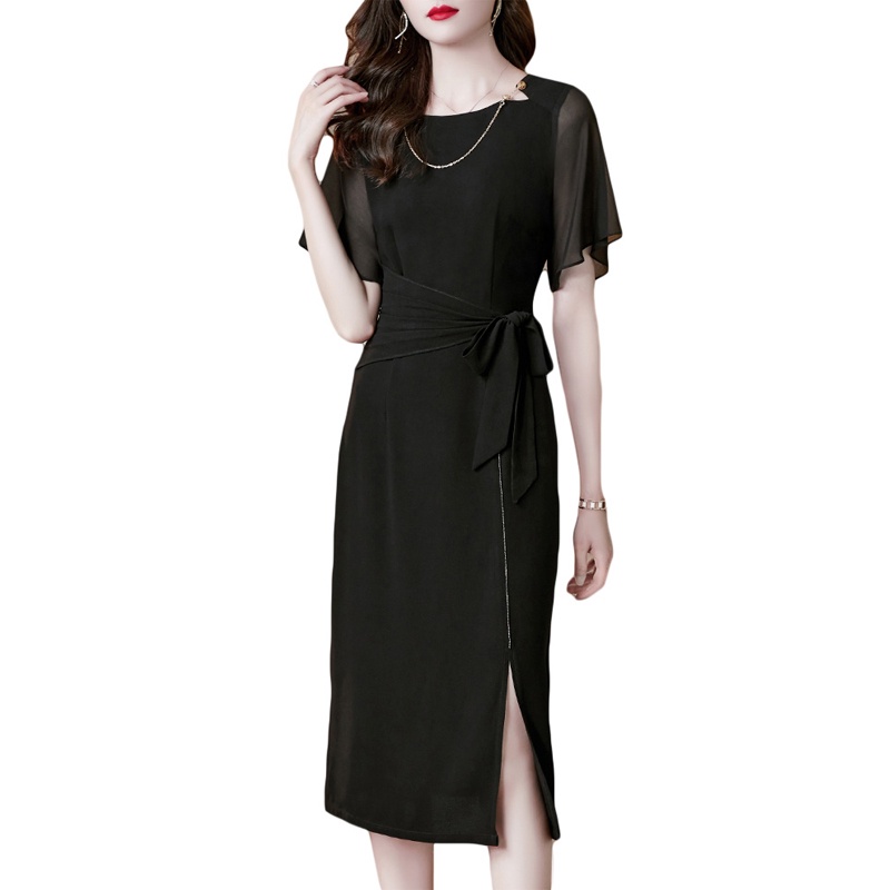 Đầm trung niên sang trọng, thiết kế trẻ trung, che khuyết điểm tốt, vải Lụa Cát mềm mịn - WOBE Happy Mami - G16 | BigBuy360 - bigbuy360.vn