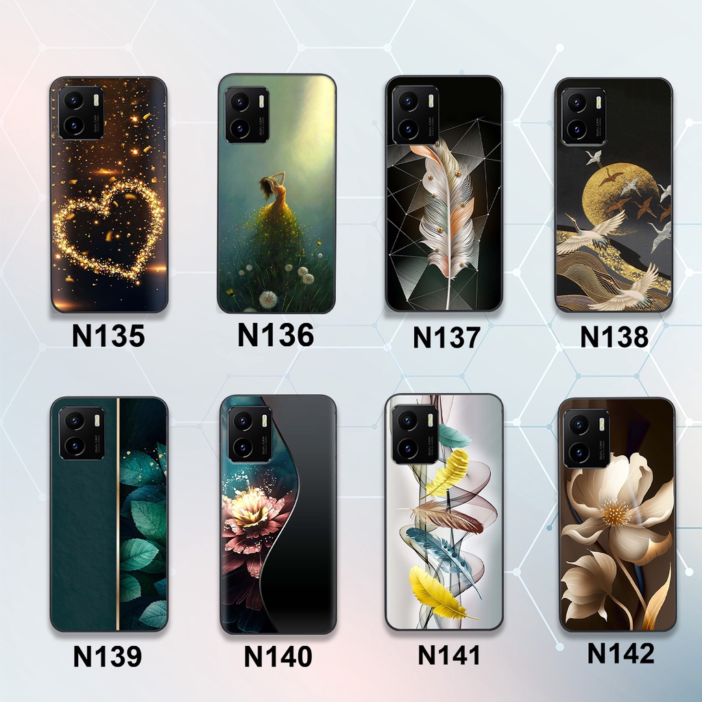Ốp lưng Vivo Y16 bộ hình hoa nghệ thuật, sang trọng