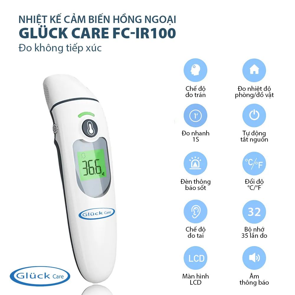 Nhiệt kế hồng ngoại Gluck Care FC-IR100