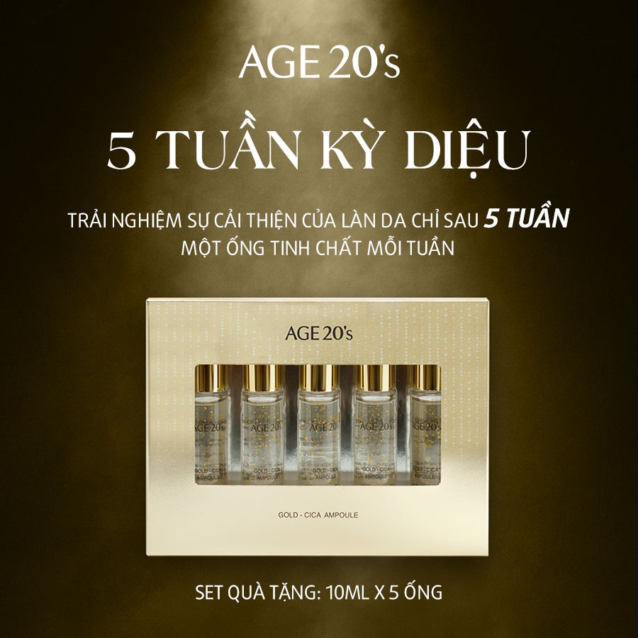 Set Tinh Chất Dưỡng Da Age 20's Gold Cica Ampoule (Set 5ea) 10ml x 5c