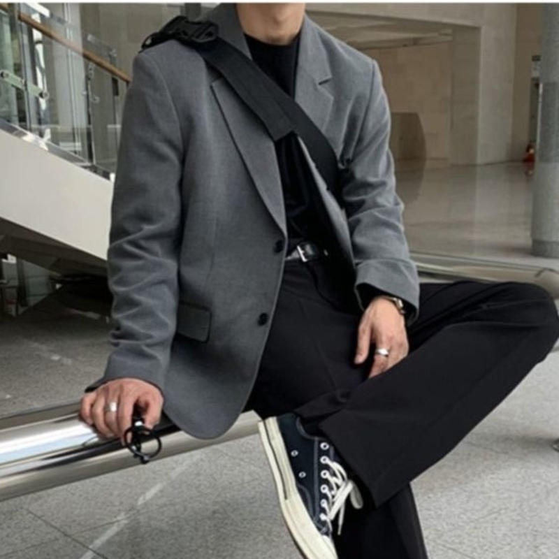 Áo khoác vest unisex dáng rộng phong cách xuân thu hàn quốc thời trang thường ngày cho nam 2023