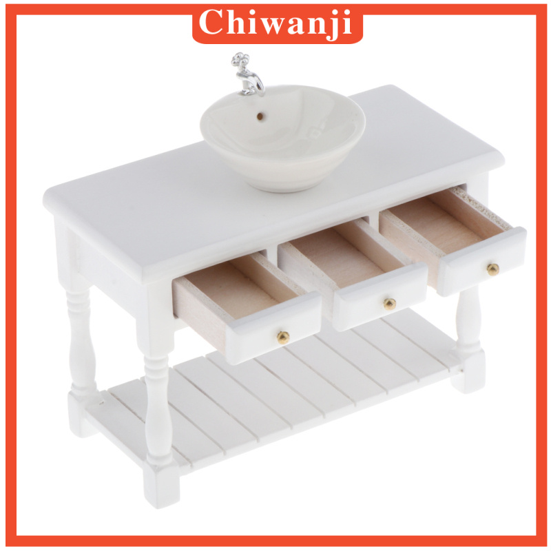 Mô Hình Bồn Rửa Chén Tỉ Lệ 1 / 12 Cho Nhà Búp Bê