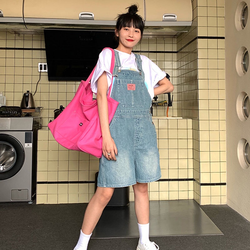 IELGY Túi Xách Vải canvas Màu Sắc Đơn Giản Sức Chứa Lớn Thời Trang Cho Nữ