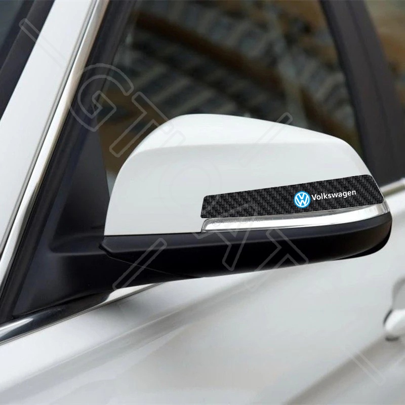 GTIOATO Bộ Bảo Vệ Tay Nắm Cửa ô Tô Sợi Carbon Bộ Bảo Vệ Bát Cửa Gương Hậu Xe HơI MiếNg DáN ChốNg XưỚC Phụ KiệN Ô Tô Cho Volkswagen Tiguan Beetle Polo Teramont Scirocco Santana Passat Jetta TCross Touareg