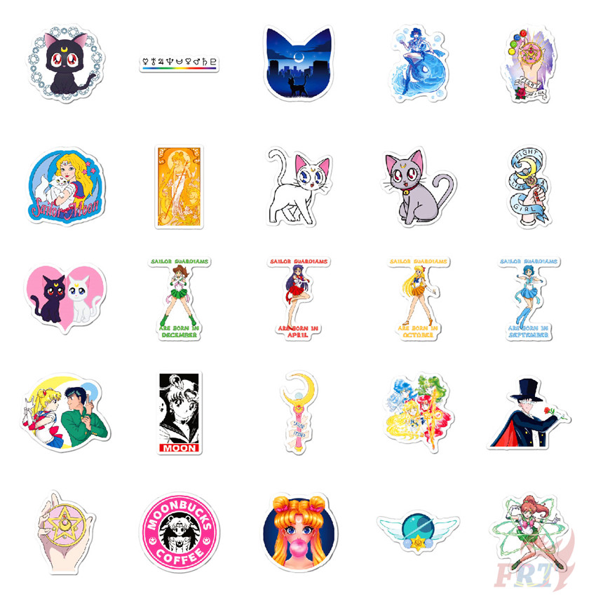 100Pcs/Set ❉ Sailor Moon Series A Stickers ❉ Anime DIY Fashion Luggage Laptop Skateboard Doodle Stickers