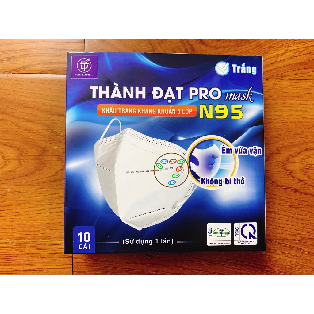 Khẩu trang N95 (5 lớp) kháng khuẩn Thành Đạt Pro (10 cái)