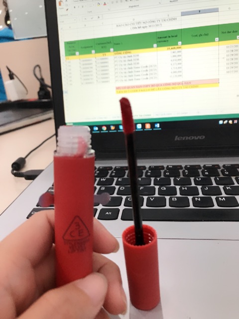 Son 3ce velvet lip tint có sẵn combo bạn Mai