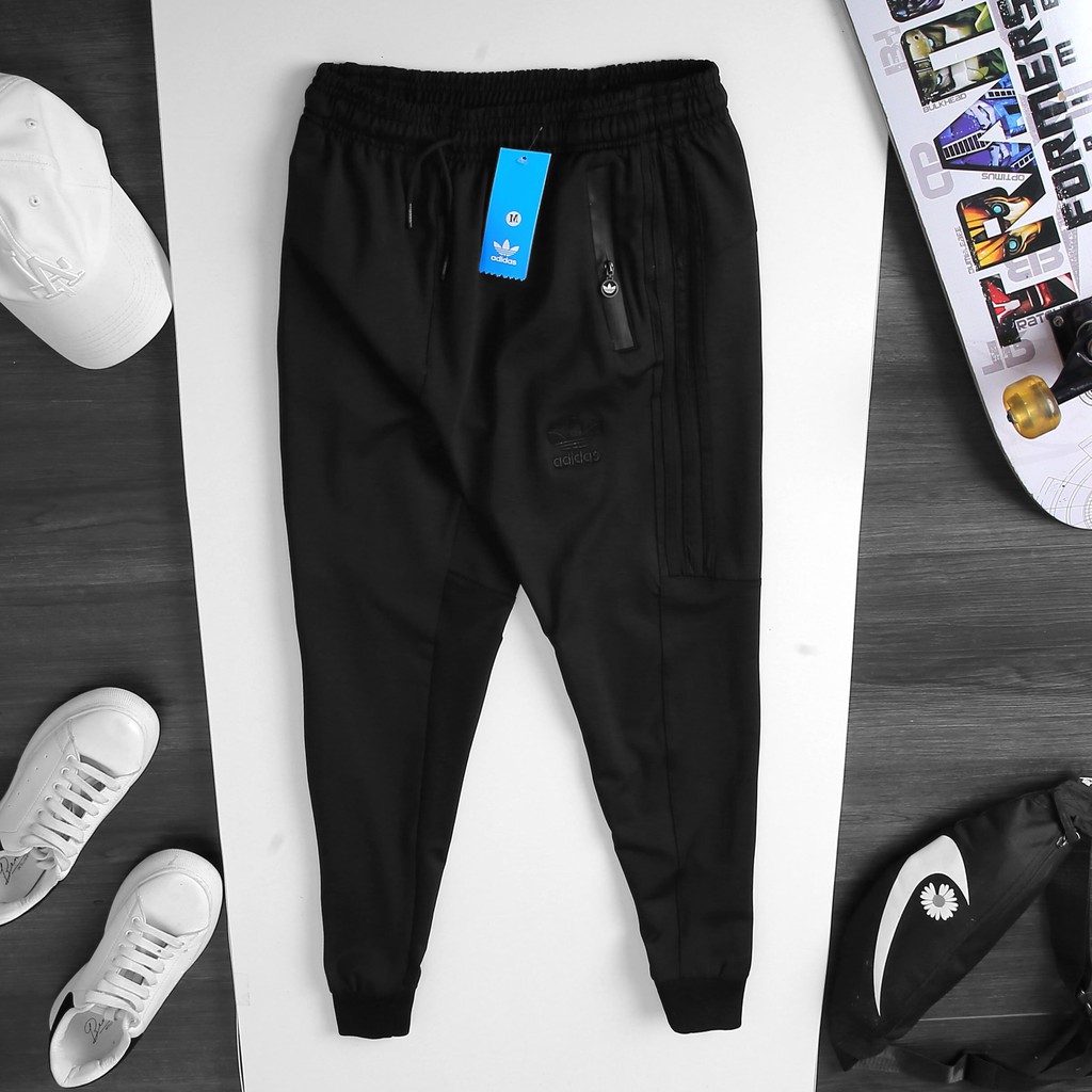 Quần dài Jogger nam 3 sọc thể thao chất thun lạnh 4 chiều Q161