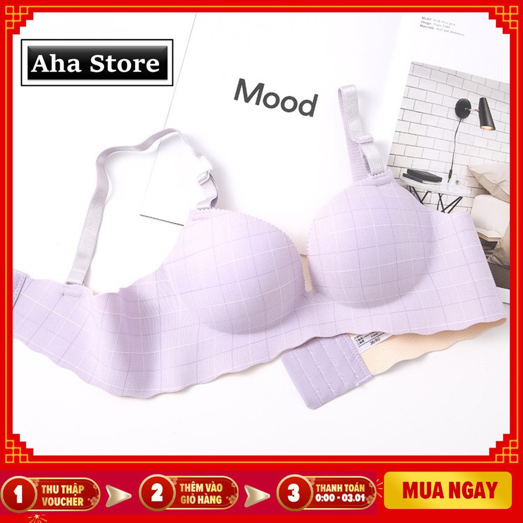 Áo Ngực Không Gọng Có Đệm Mút Su Bàn Tay Gợi Cảm Họa Tiết ô vuông muối tiêu nâng ngực quyến rũ | BigBuy360 - bigbuy360.vn