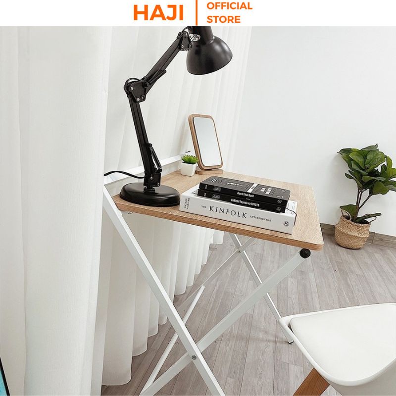 Bàn học chống gù lưng thương hiệu HAJI thiết kế khung sắt gấp gọn dàng di chuyển C11