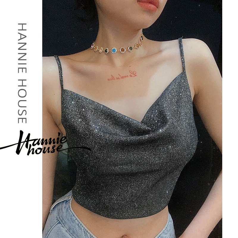 Áo Lửng Hai Dây Cổ Chữ V Gợi Cảm Cho Nữ