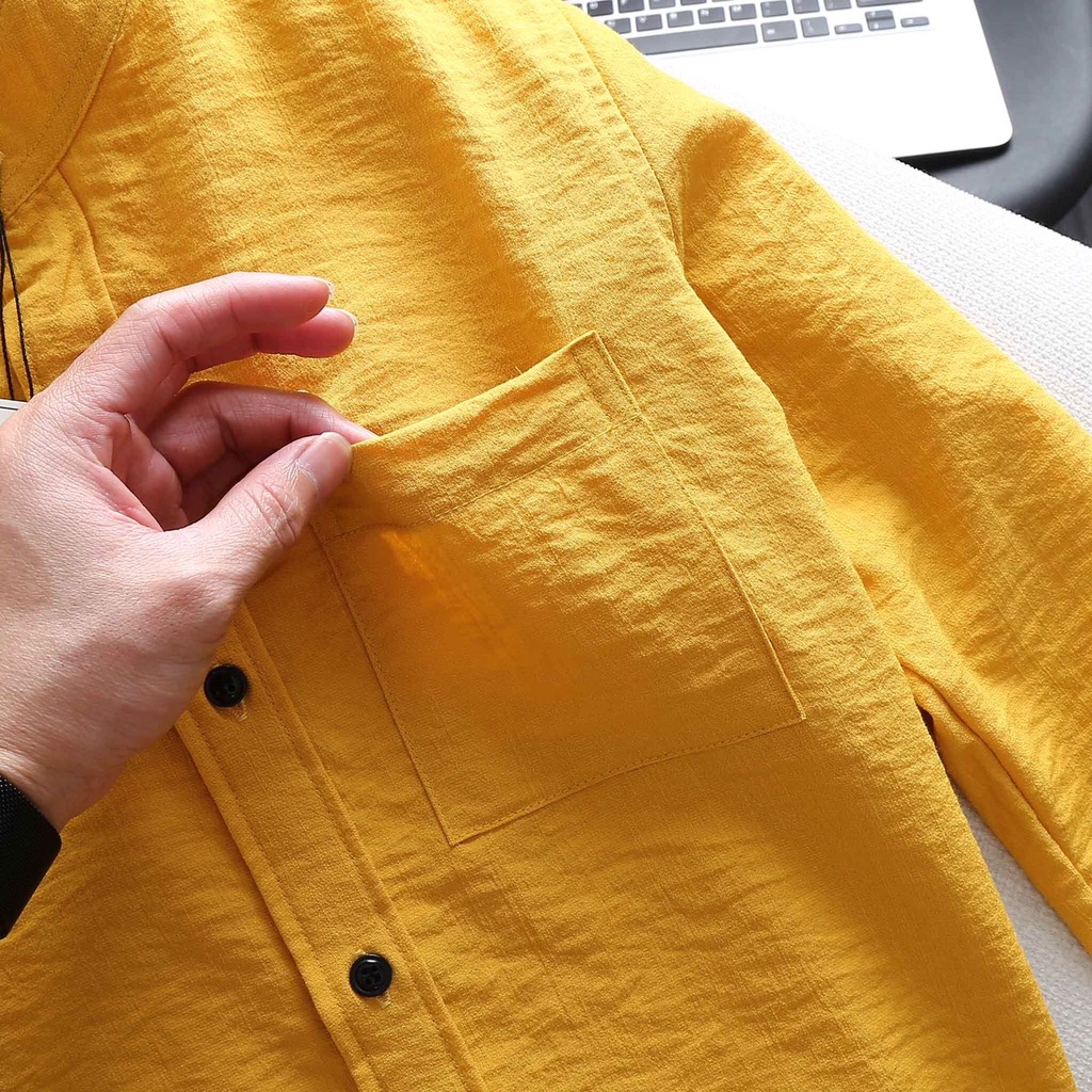 Áo Sơ Mi Vải Đũi Dài Tay Mát Mịn Không Nhăn Thoáng Mát, Thấm Hút, Kiểu Dáng Trẻ Trung | BigBuy360 - bigbuy360.vn